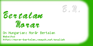 bertalan morar business card